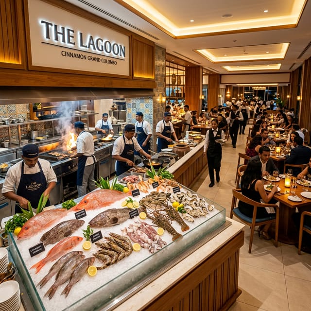 The Lagoon at Cinnamon Grand — Seafood with Harbour Views